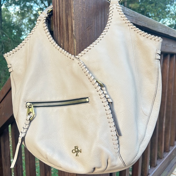 orYANY Cream Leather Bag with Gold Accents - Picture 1 of 16